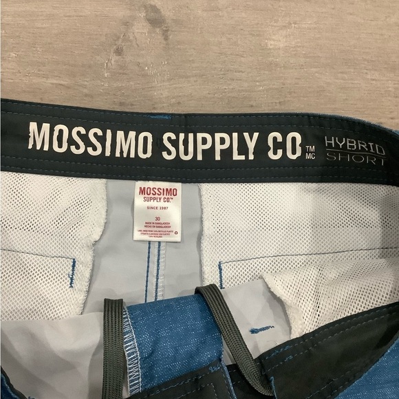 Men's Mossimo Supply Co 30 S Small Swim Shorts Trunks Board Hybrid Stripes Blue - Picture 6 of 8